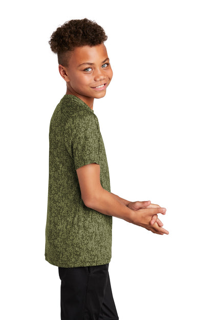 Olive Drab Grn Sport-Tek Youth Digi Camo Tee. YST460