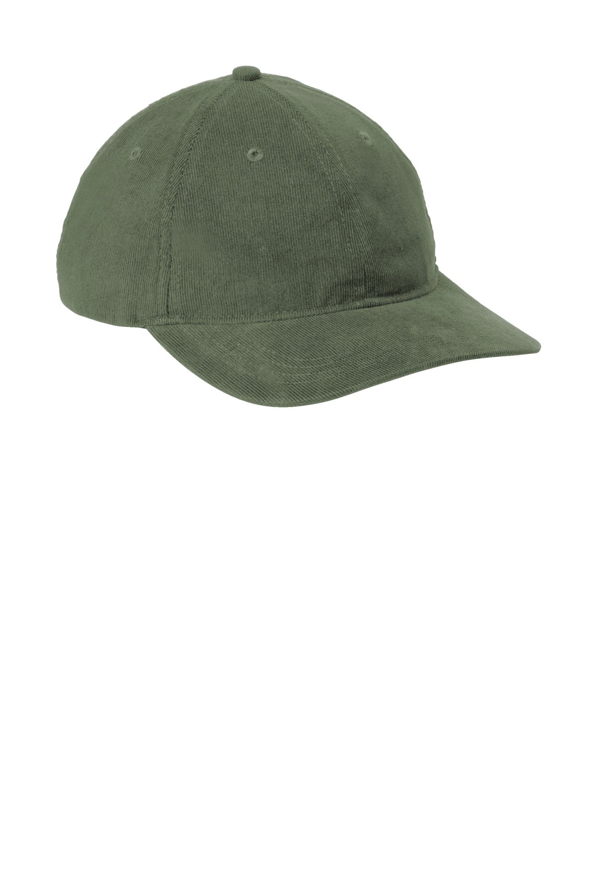 OliveGreen Port Authority Light Corduroy Dad Cap C973