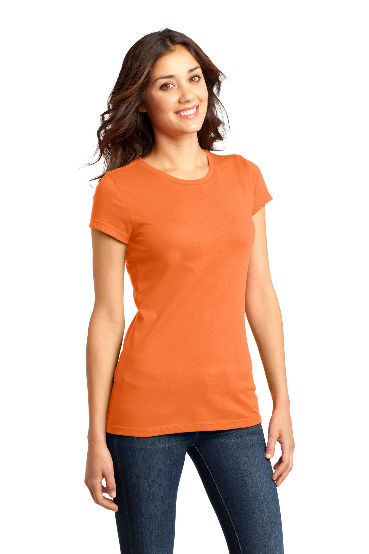 Orange District Women's Fitted Very Important Tee . DT6001