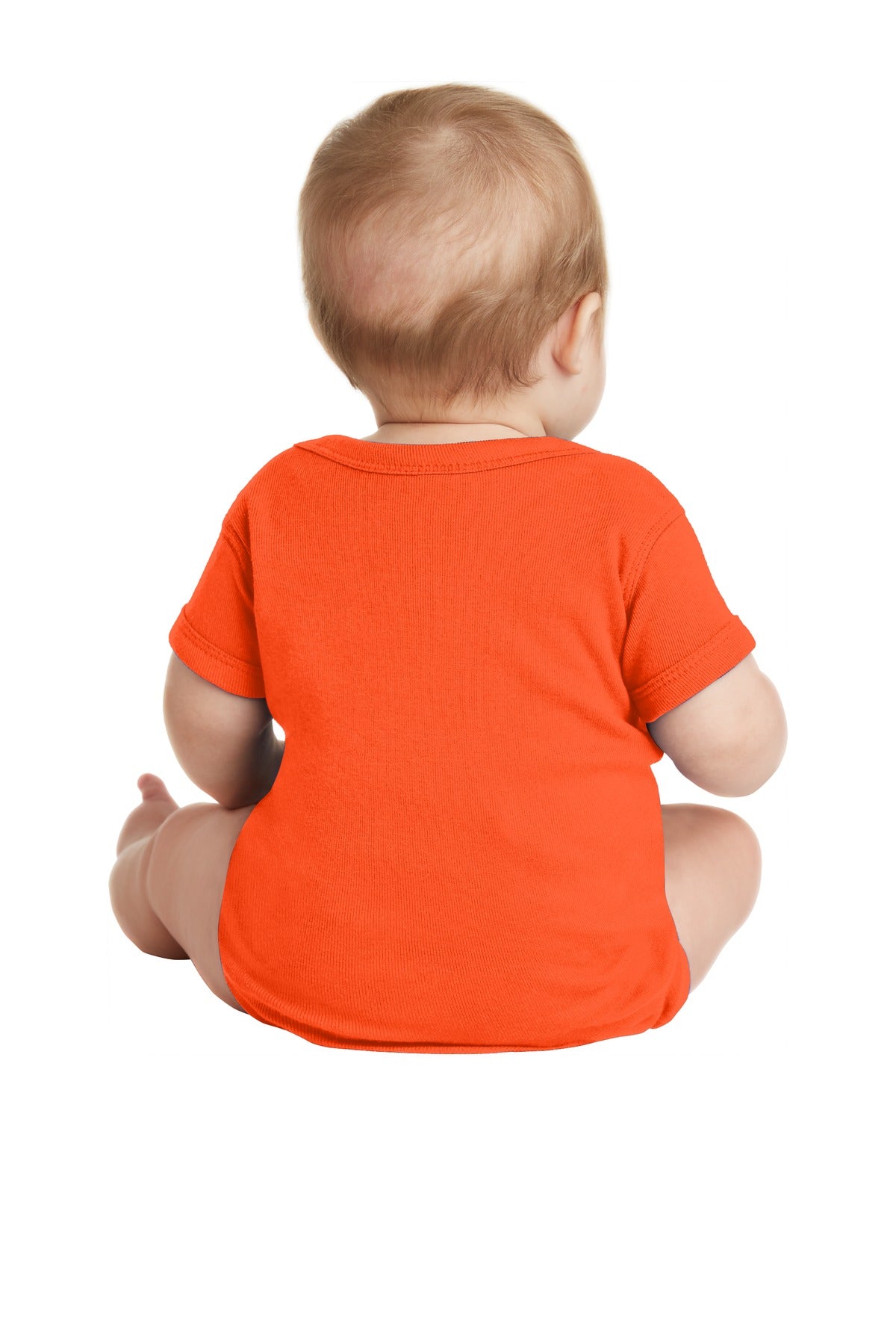 Orange Rabbit Skins Infant Short Sleeve Baby Rib Bodysuit. RS4400