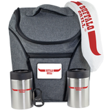 Outdoor Event Kit with Cooler Backpack, Drink Holders & Bottle Opener