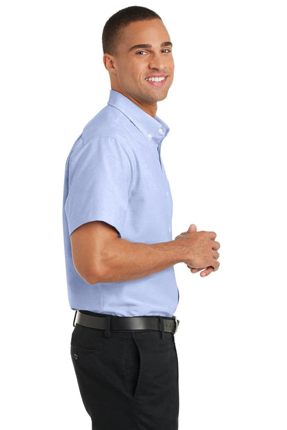 Oxford Blue Port Authority Short Sleeve SuperPro Oxford Shirt. S659