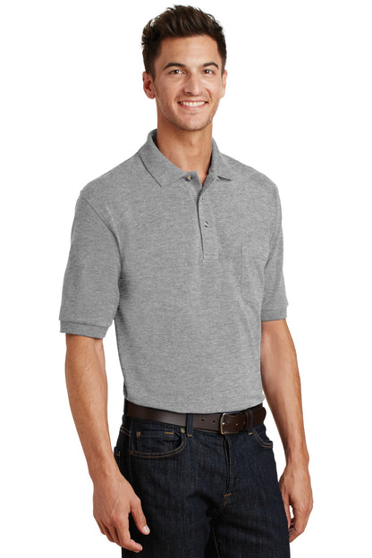 Oxford Port Authority Heavyweight Cotton Pique Polo with Pocket. K420P