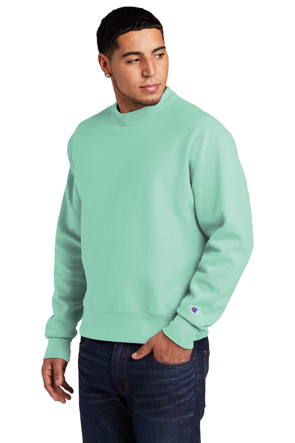 PaleSeafm Champion Reverse Weave Garment-Dyed Crewneck Sweatshirt. GDS149