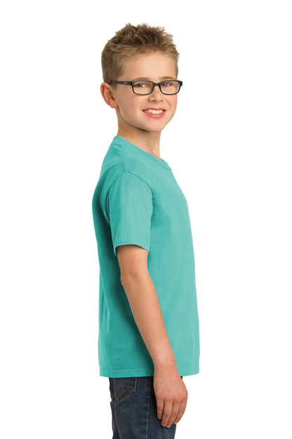 Peacock Port & Company Youth Beach Wash Garment-Dyed Tee. PC099Y