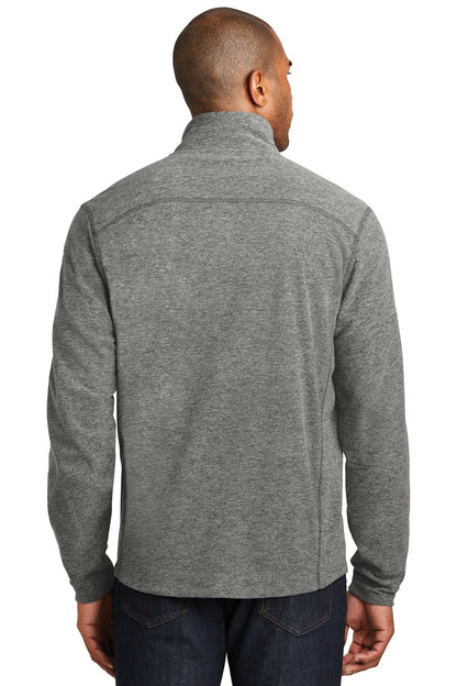 Pearl Grey Hea Port Authority Heather Microfleece Full-Zip Jacket. F235