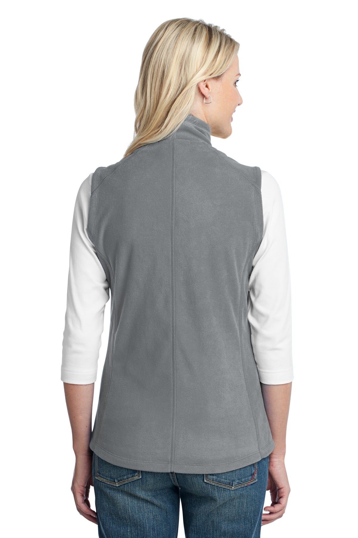 Pearl Grey Port Authority Women's Microfleece Vest. L226