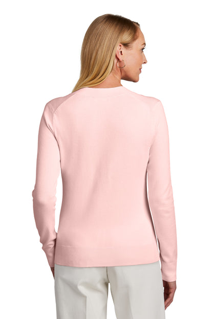 PearlPink Brooks Brothers Women's Cotton Stretch V-Neck Sweater BB18401