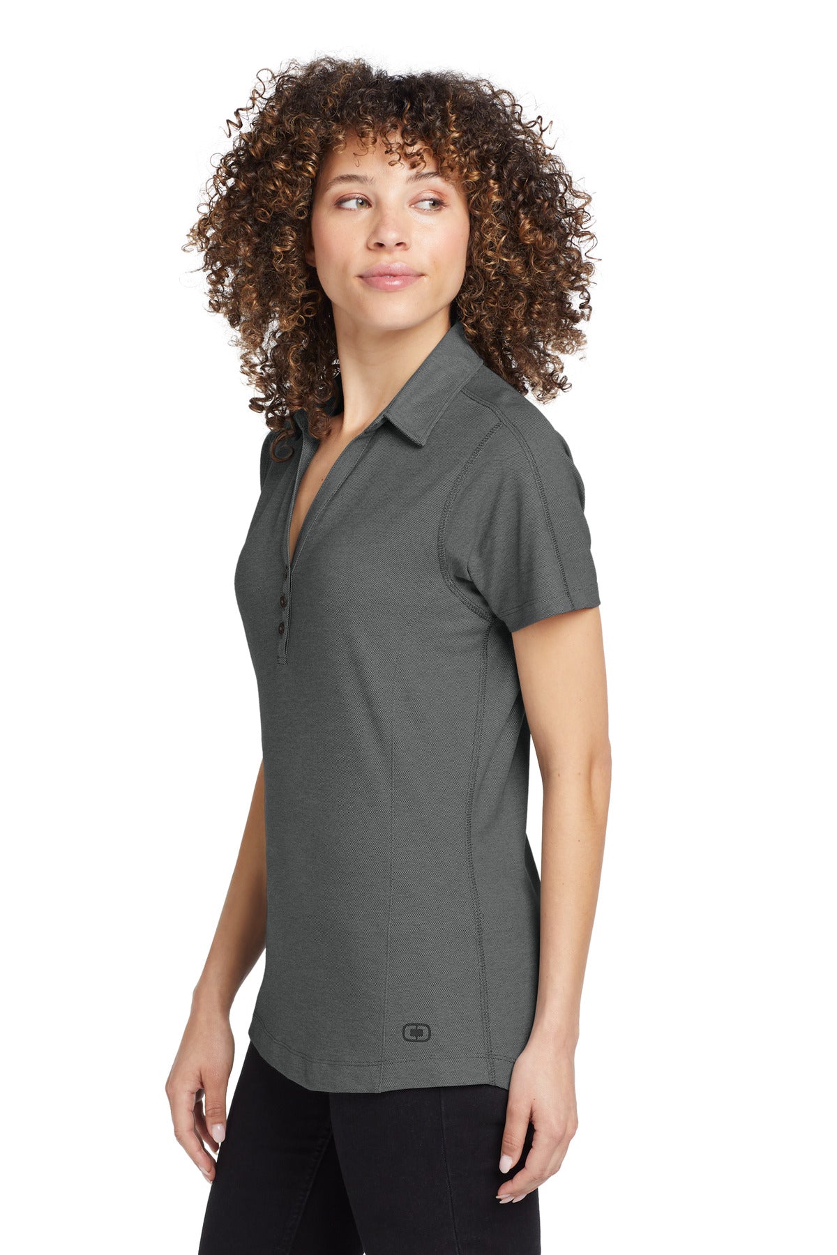 Petrol Grey OGIO Women's Onyx Polo. LOG126