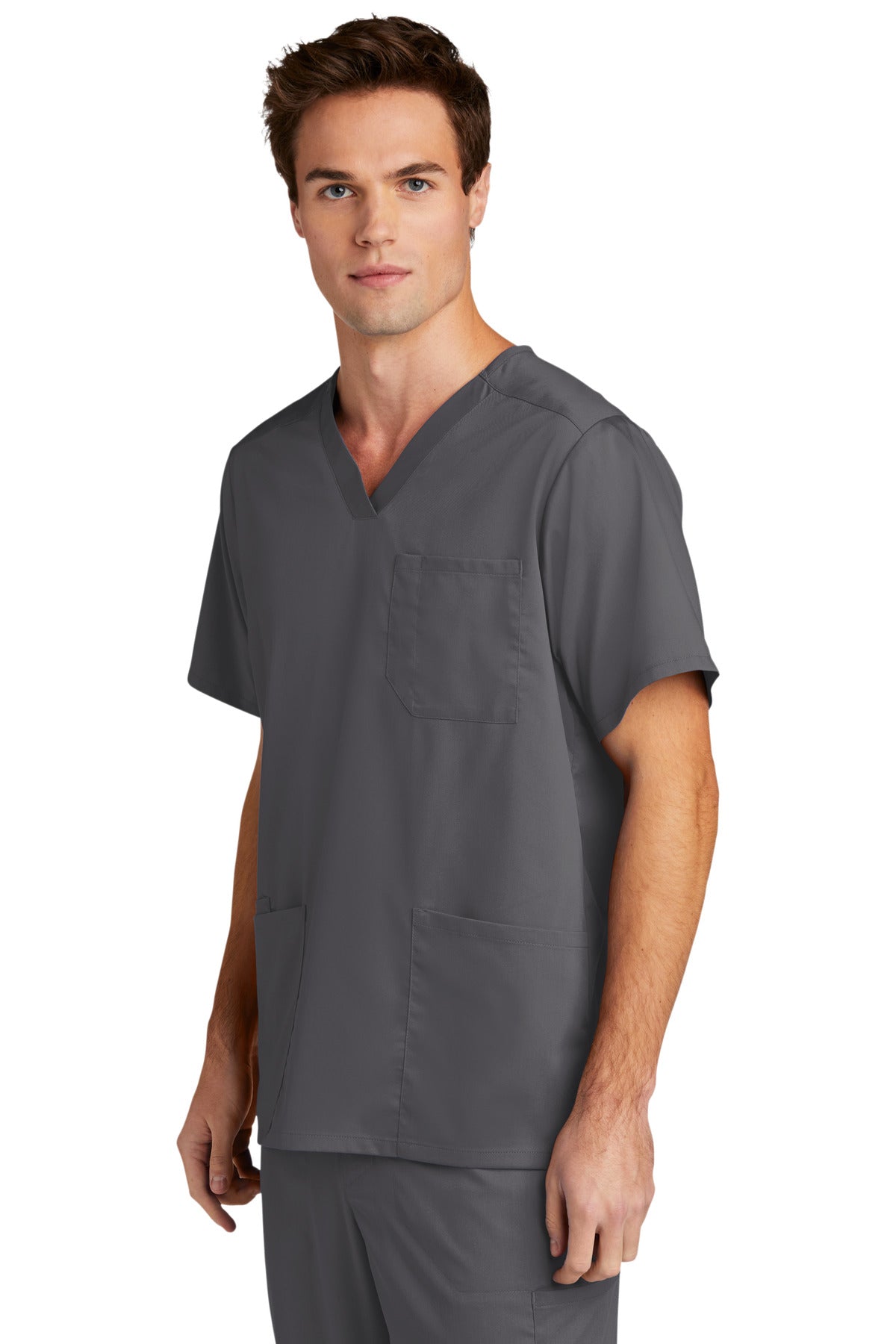 Pewter Wink Men's Premiere Flex V-Neck Top WW5068