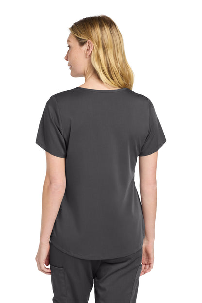 Pewter Wink Women's Premiere Flex Mock Wrap Top WW4268