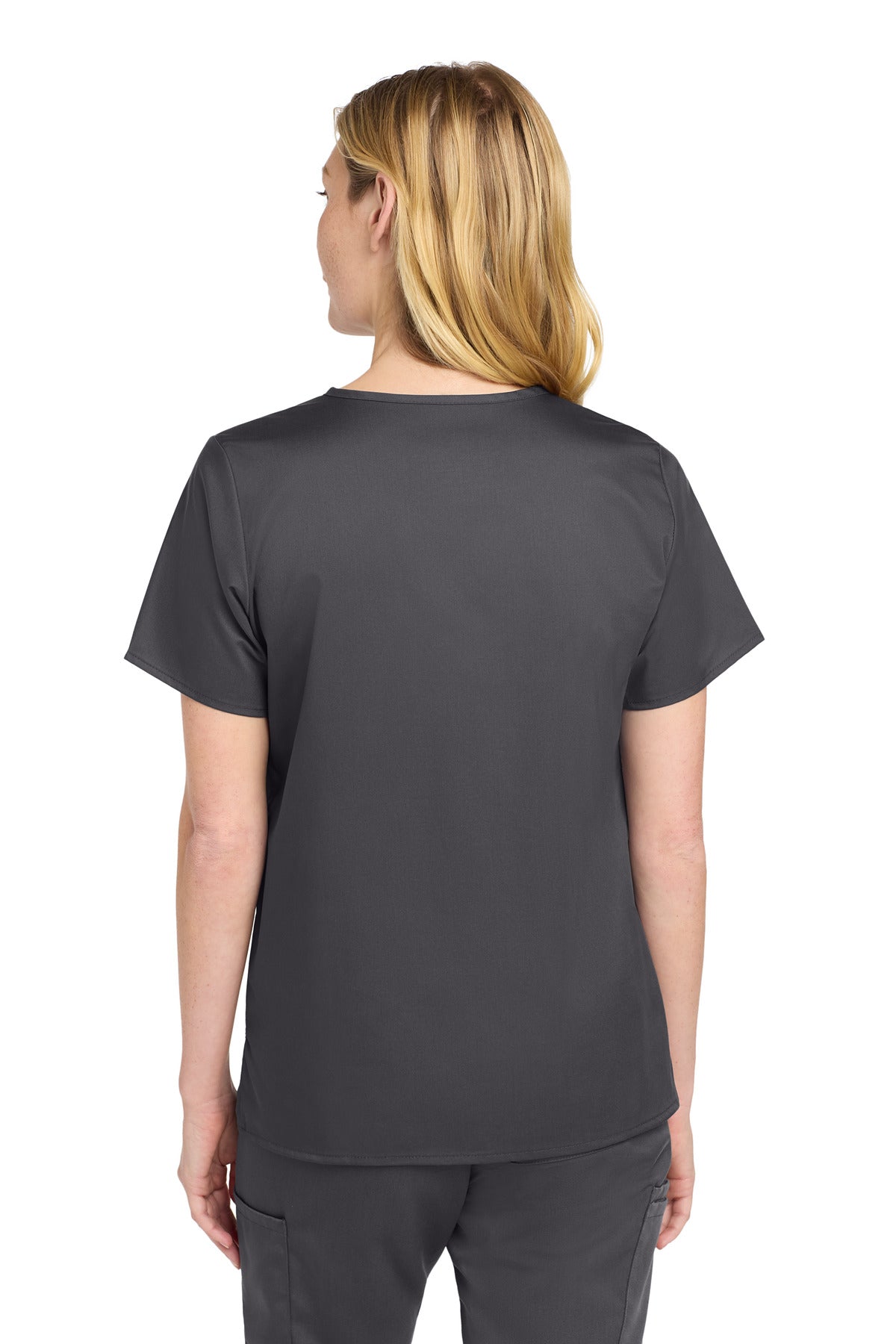Pewter Wink Women's WorkFlex Mock Wrap Top WW4760