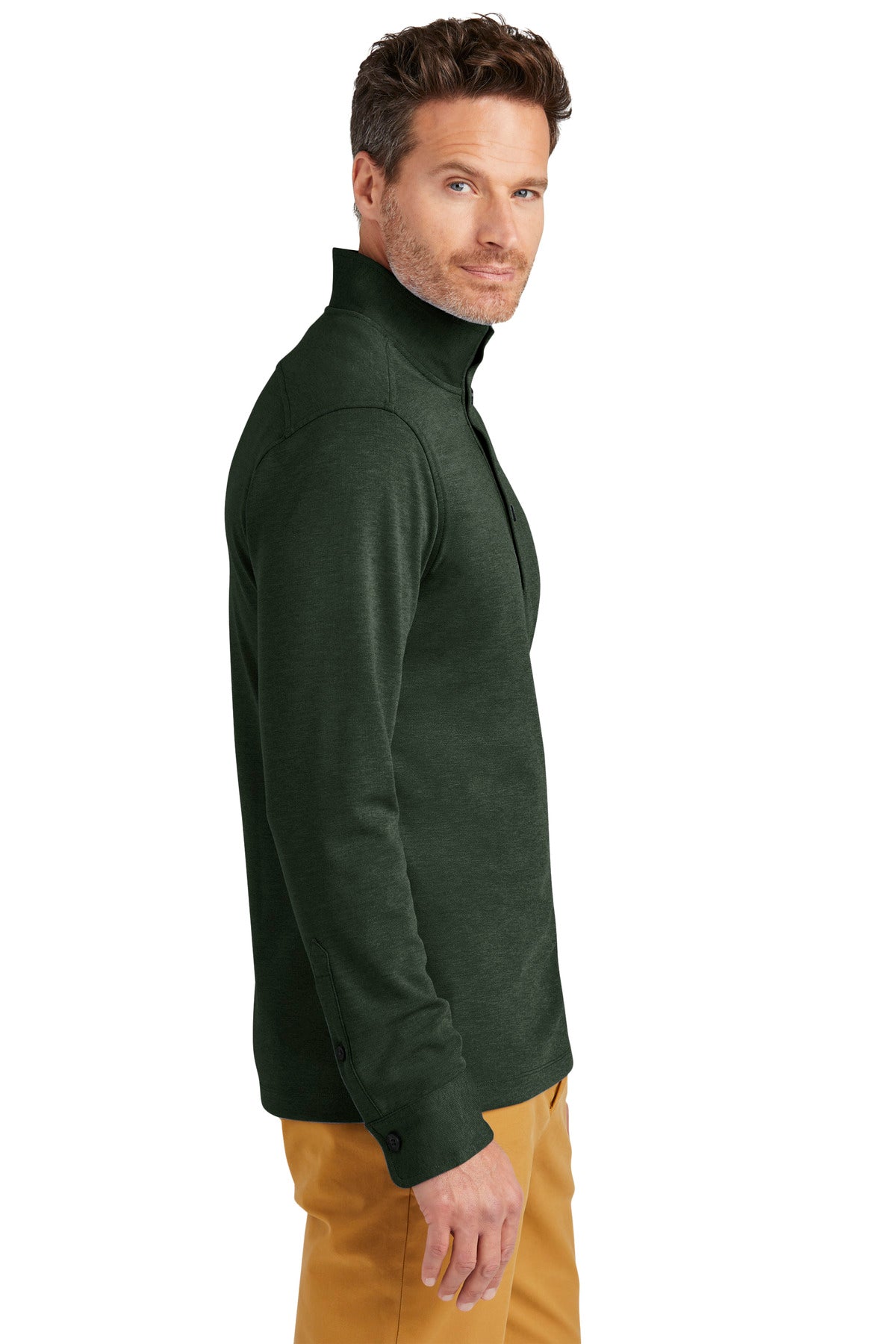 PineHthr Brooks Brothers Mid-Layer Stretch 1/2-Button BB18202