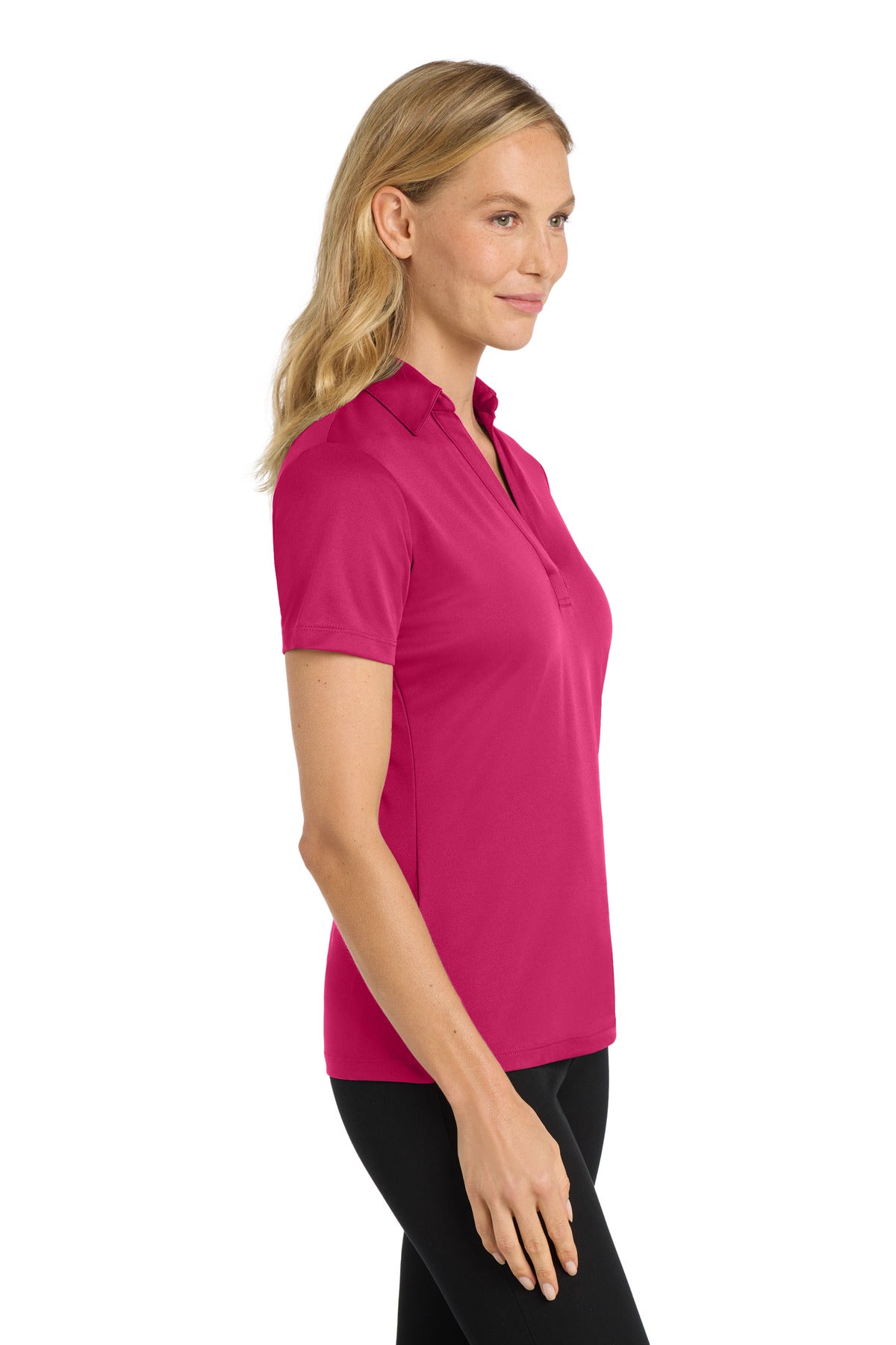 Pink Raspberry Port Authority Women's Silk Touch Performance Polo. L540