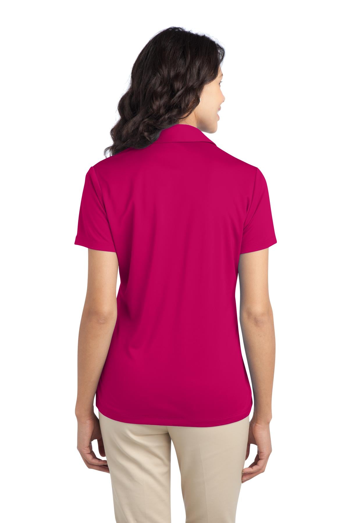 Pink Raspberry Port Authority Women's Silk Touch Performance Polo. L540