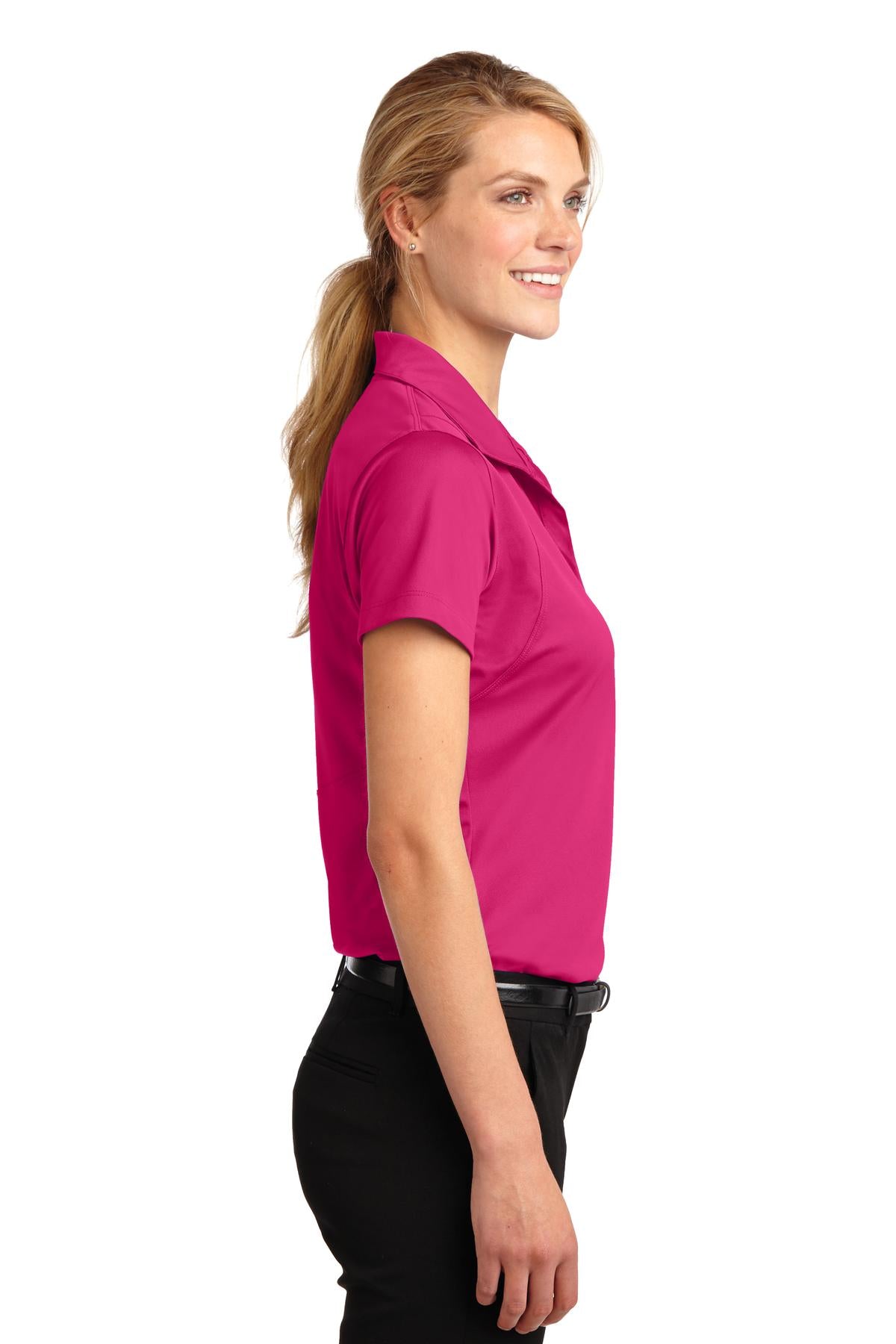 Pink Raspberry Sport-Tek Women's Micropique Sport-Wick Polo. LST650