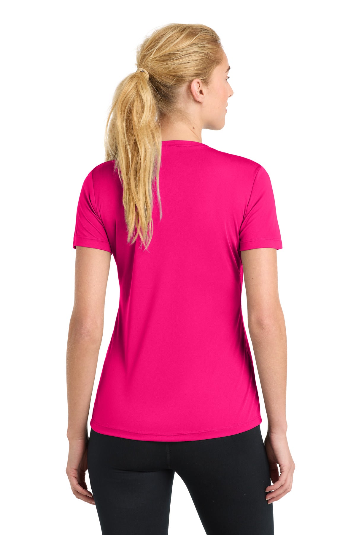 Pink Raspberry Sport-Tek Women's PosiCharge Competitor Tee. LST350