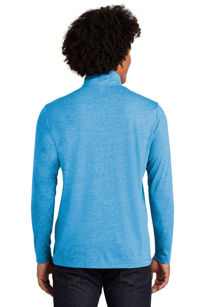 Pond Blue Hthr Sport-Tek PosiCharge Tri-Blend Wicking 1/4-Zip Pullover. ST407