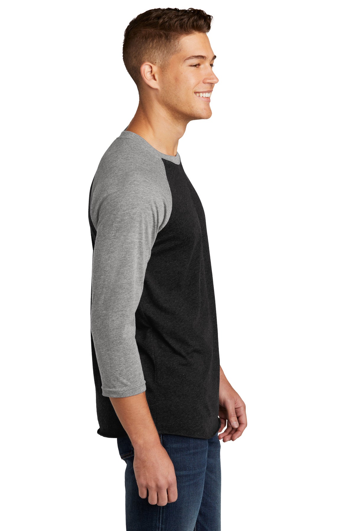 PrmHt/VtgB Next Level Apparel Adult Tri-Blend 3/4-Sleeve Raglan Tee. NL6051
