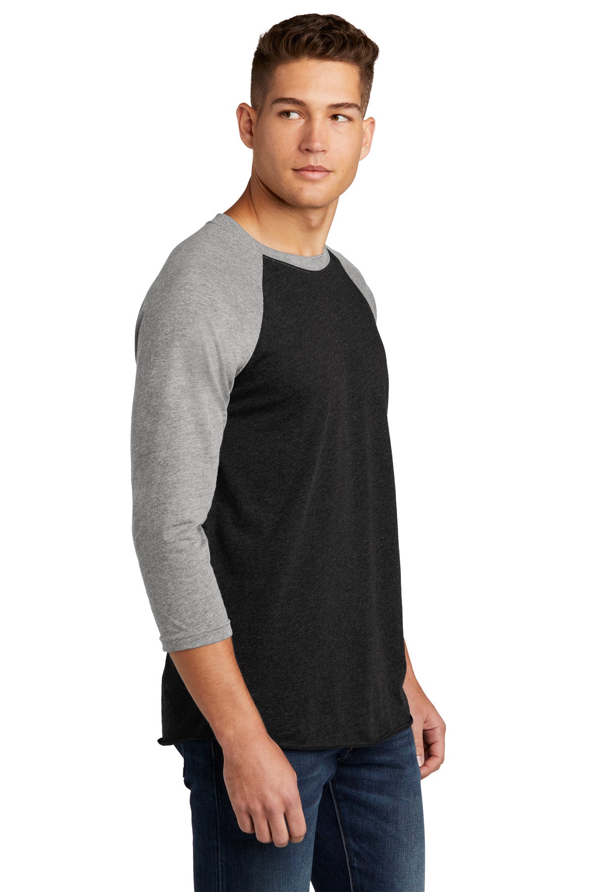 PrmHt/VtgB Next Level Apparel Adult Tri-Blend 3/4-Sleeve Raglan Tee. NL6051