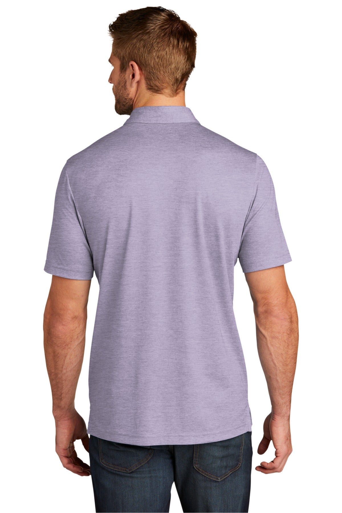PrplSageHt TravisMathew Oceanside Heather Polo. TM1MU412