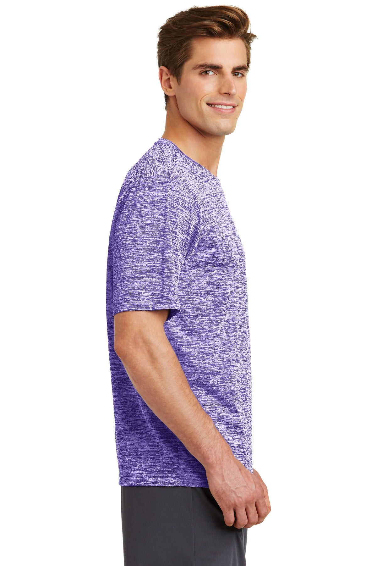 Purple Electrc Sport-Tek PosiCharge Electric Heather Tee. ST390