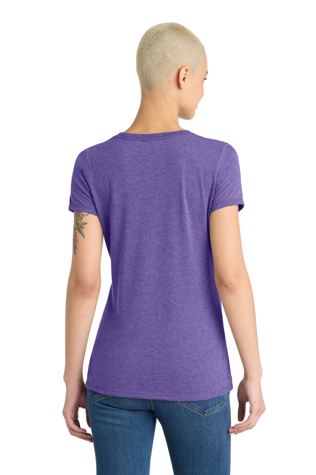 Purple Frost District Women's Perfect Tri V-Neck Tee. DM1350L