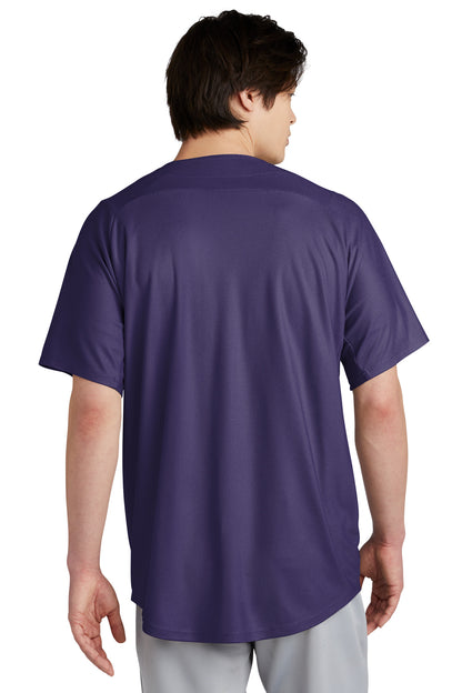 Purple New Era Diamond Era Full-Button Jersey. NEA220