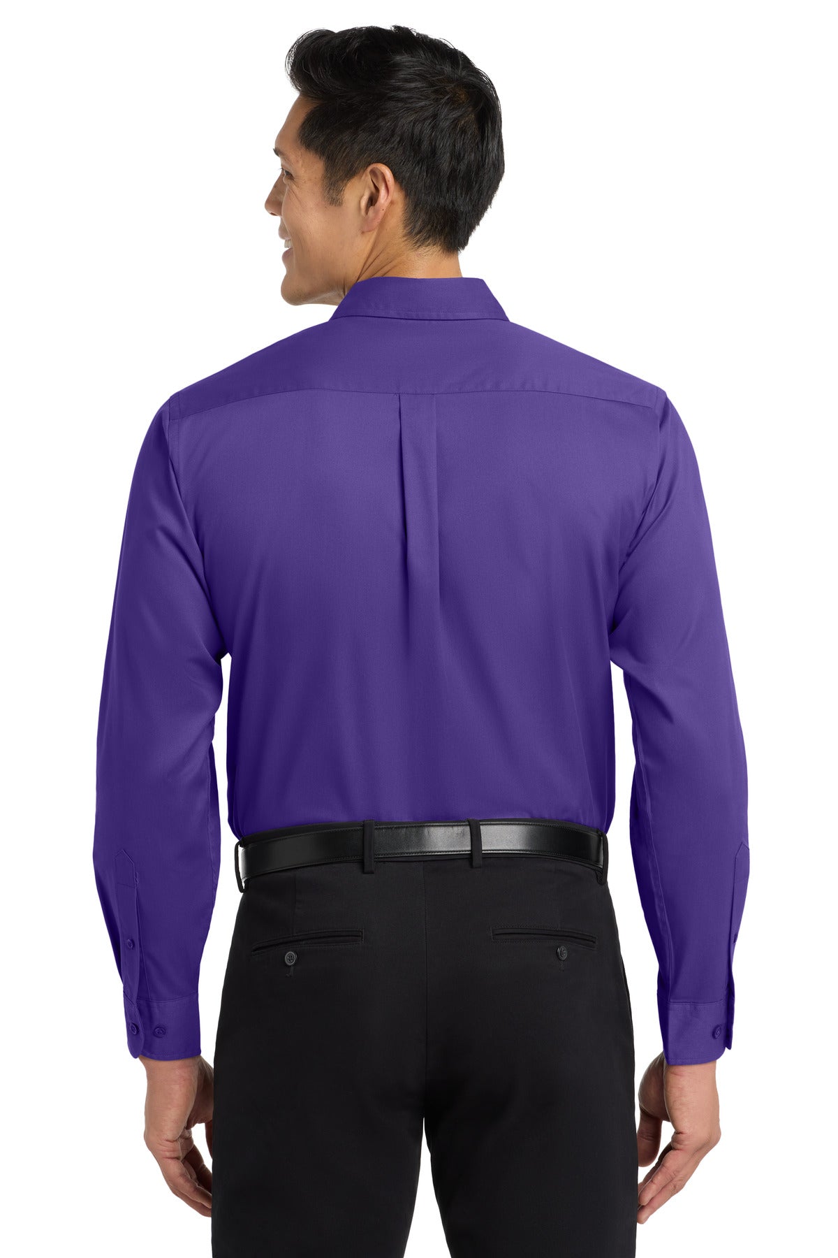 Purple Port Authority Extended Size Long Sleeve Easy Care Shirt S608ES