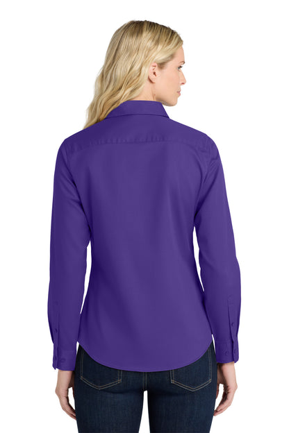 Purple Port Authority Women's Long Sleeve Easy Care Shirt. L608