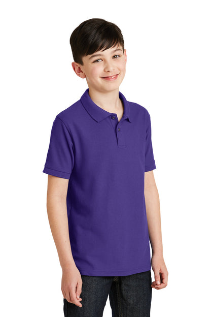 Purple Port Authority Youth Silk Touch Polo. Y500