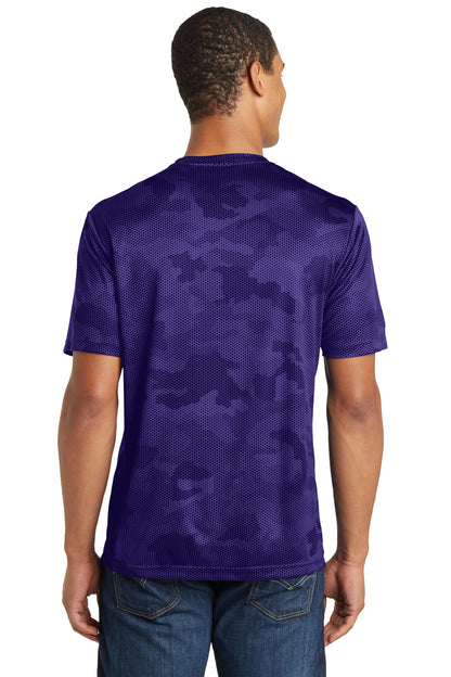 Purple Sport-Tek CamoHex Tee. ST370