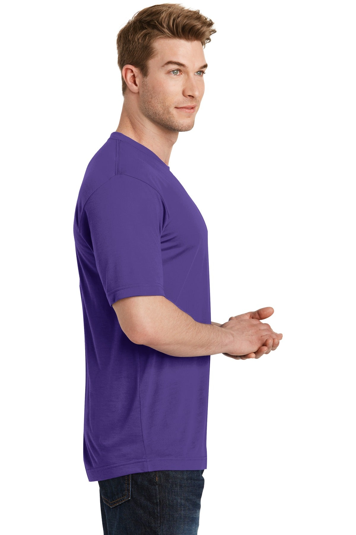 Purple Sport-Tek PosiCharge Competitor Cotton Touch Tee. ST450