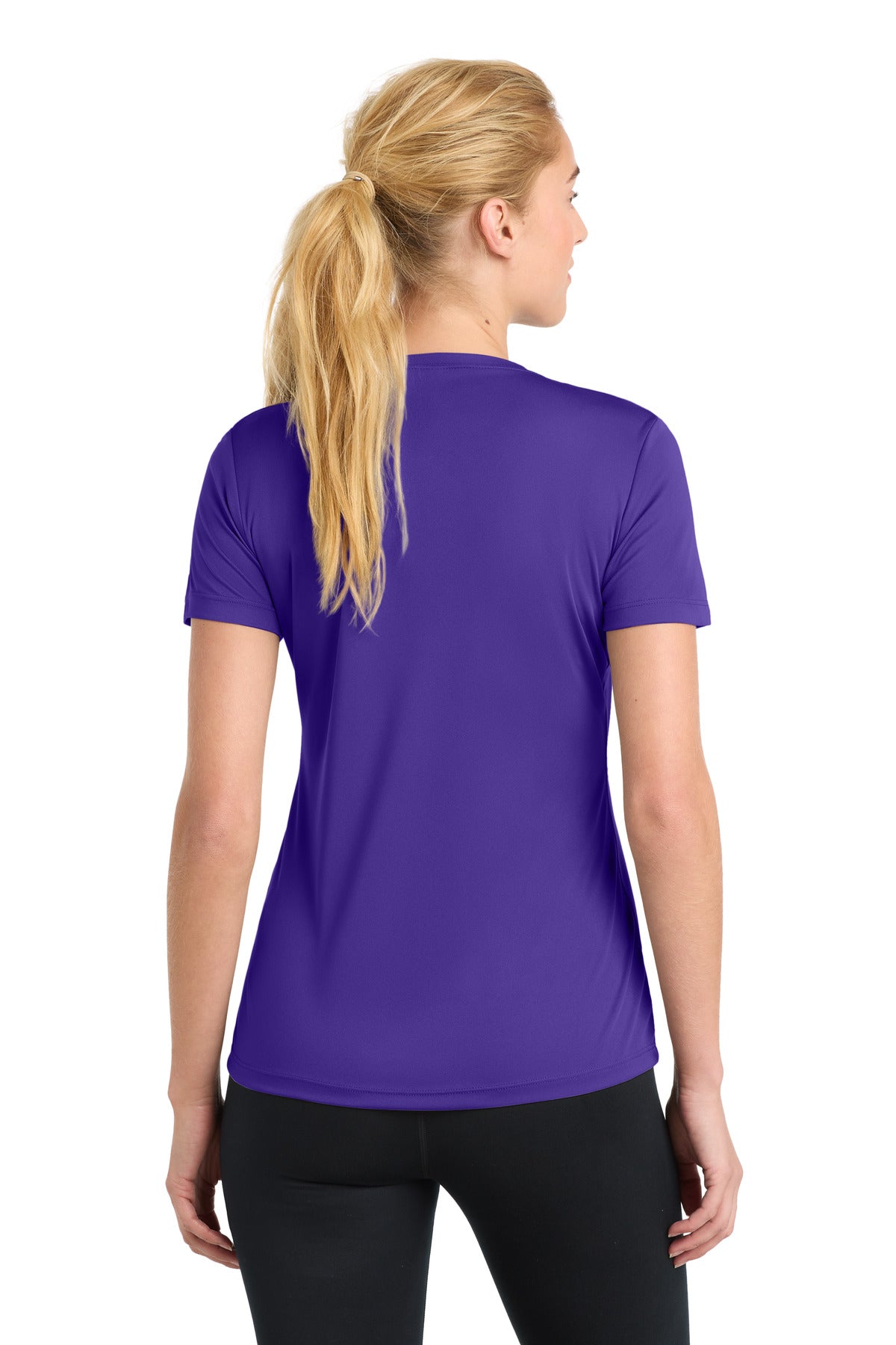 Purple Sport-Tek Women's PosiCharge Competitor Tee. LST350