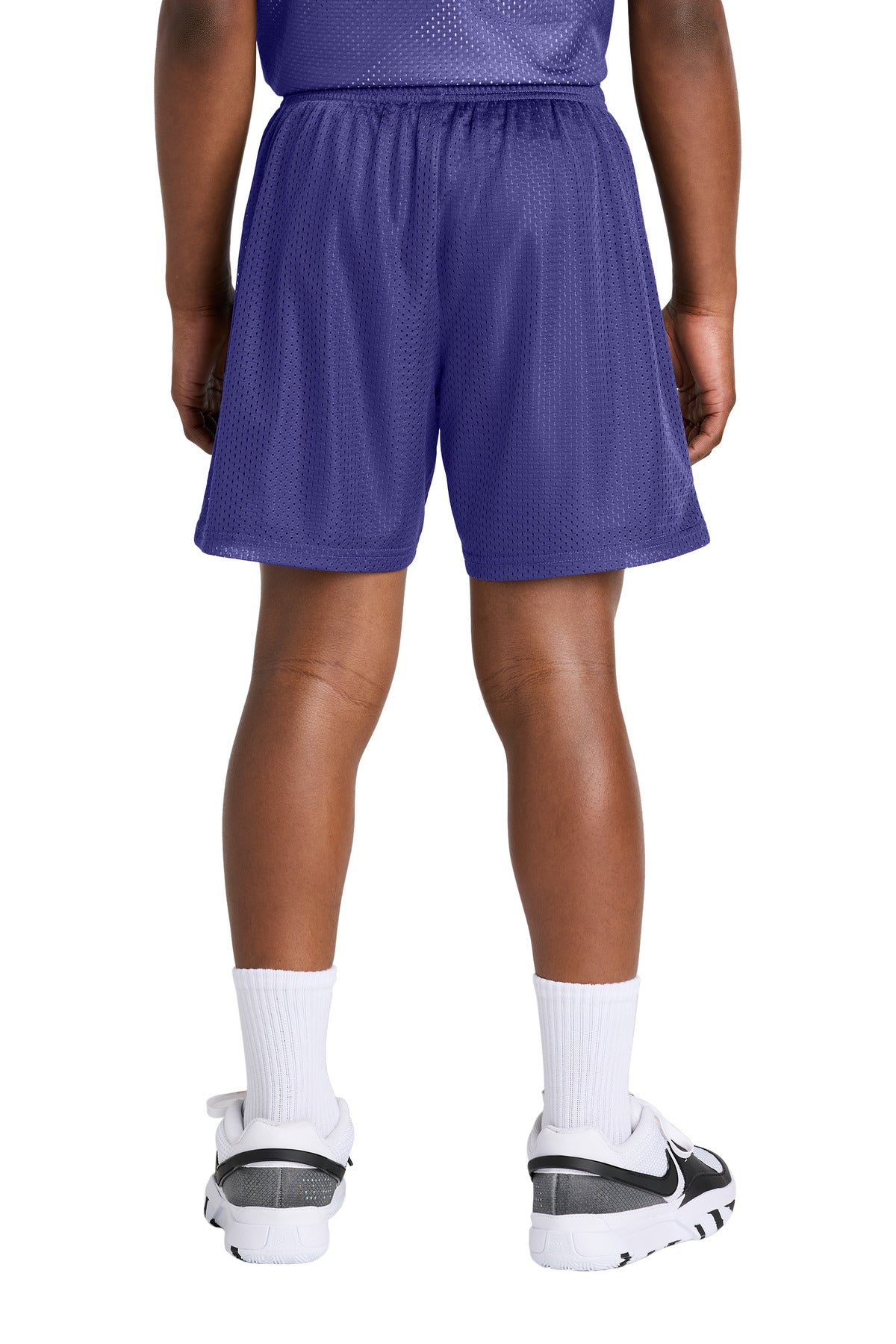Purple Sport-Tek Youth PosiCharge Mesh 5" Short YST5100