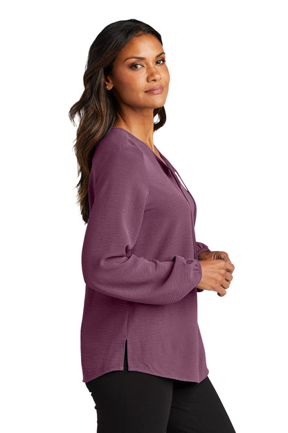 PurpleMist Port Authority Women's Textured Crepe Blouse LW714