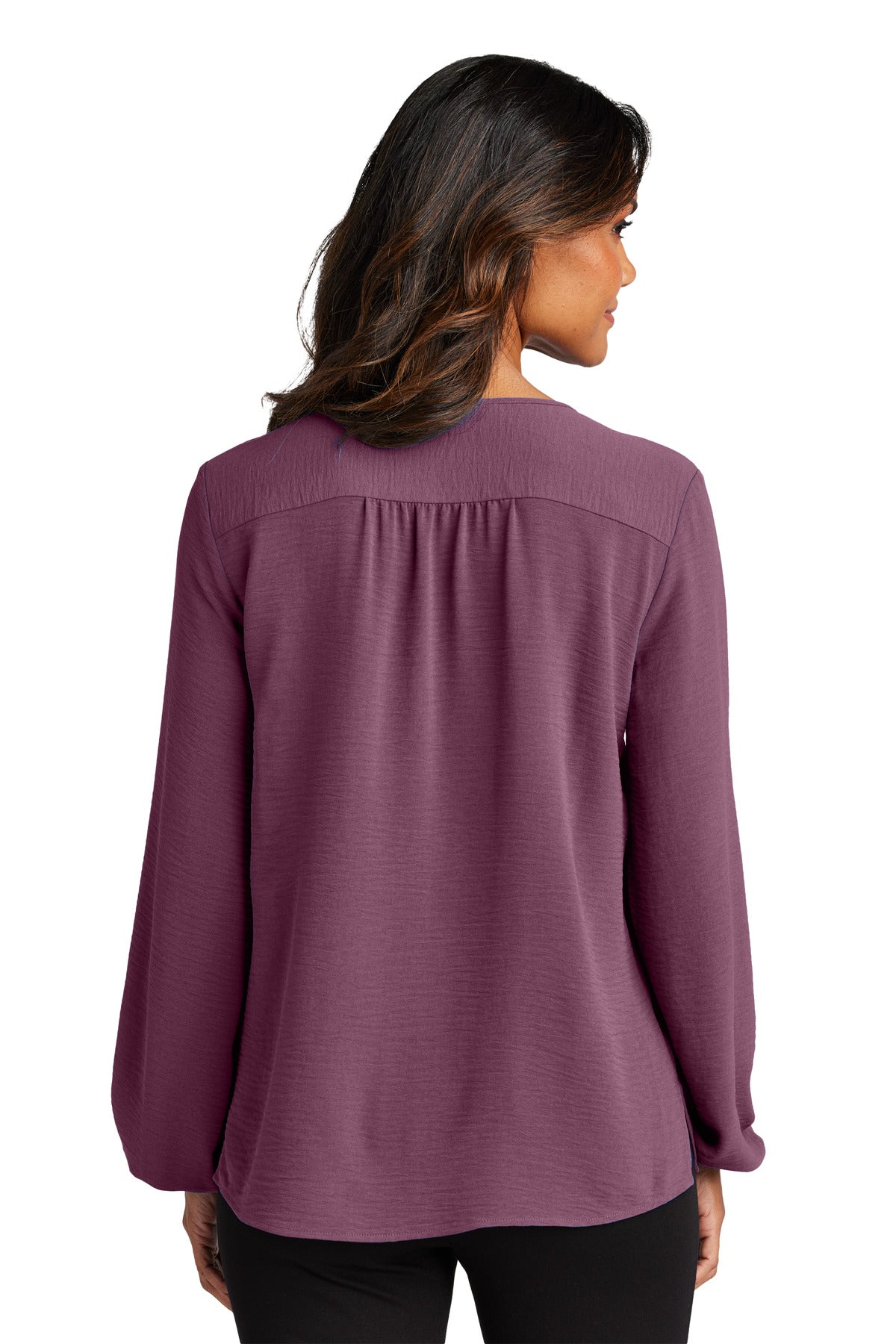 PurpleMist Port Authority Women's Textured Crepe Blouse LW714