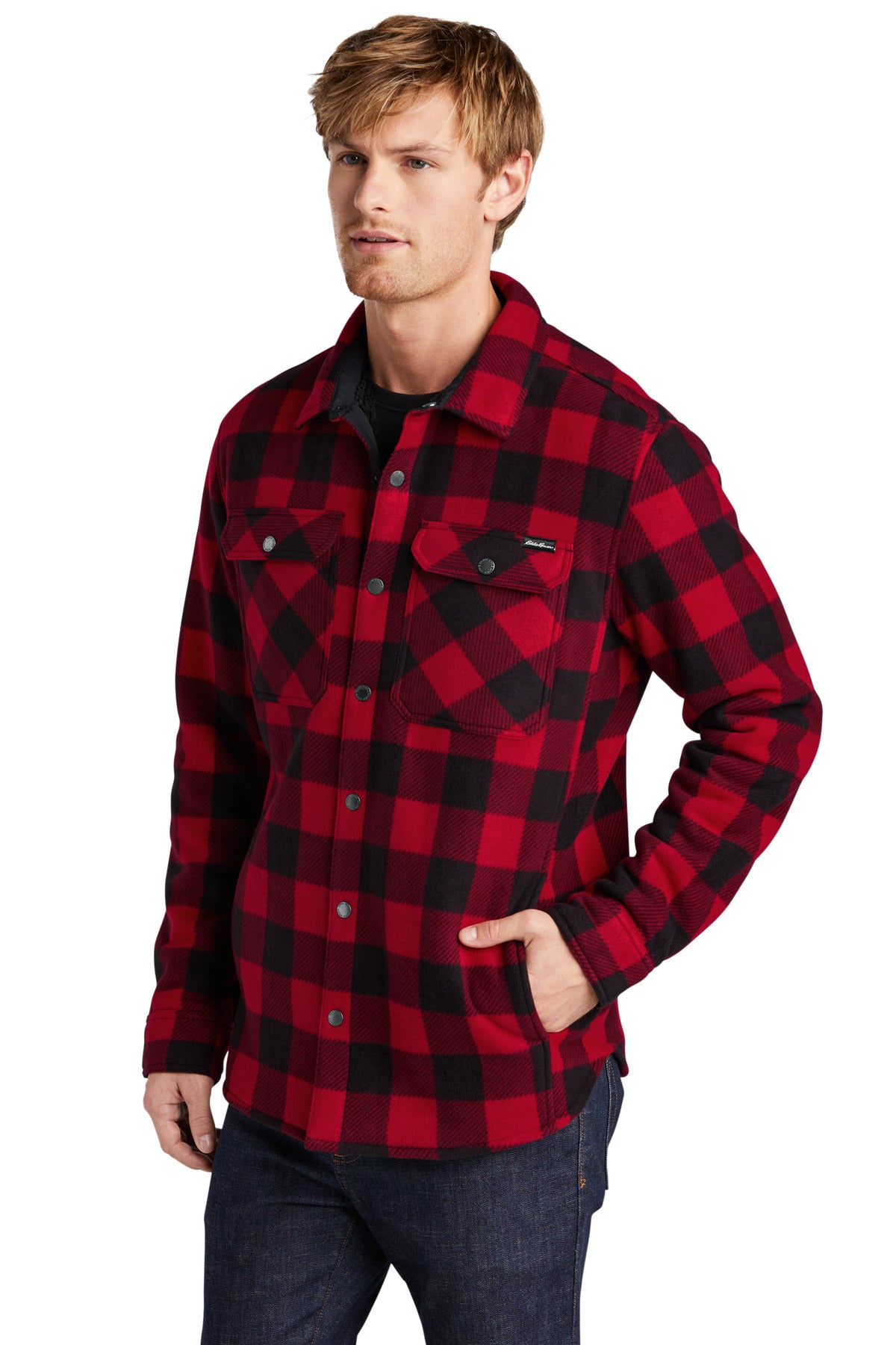 Radish/Blk Eddie Bauer Woodland Shirt Jac EB228