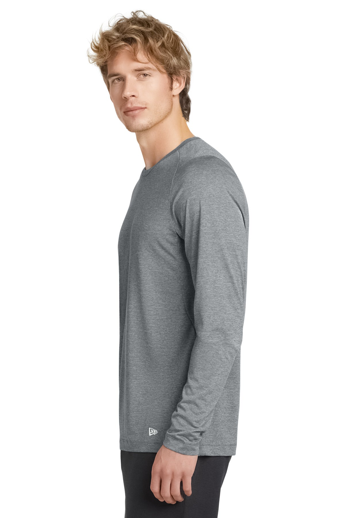 Rainstorm Grey New Era Series Performance Long Sleeve Crew Tee. NEA201