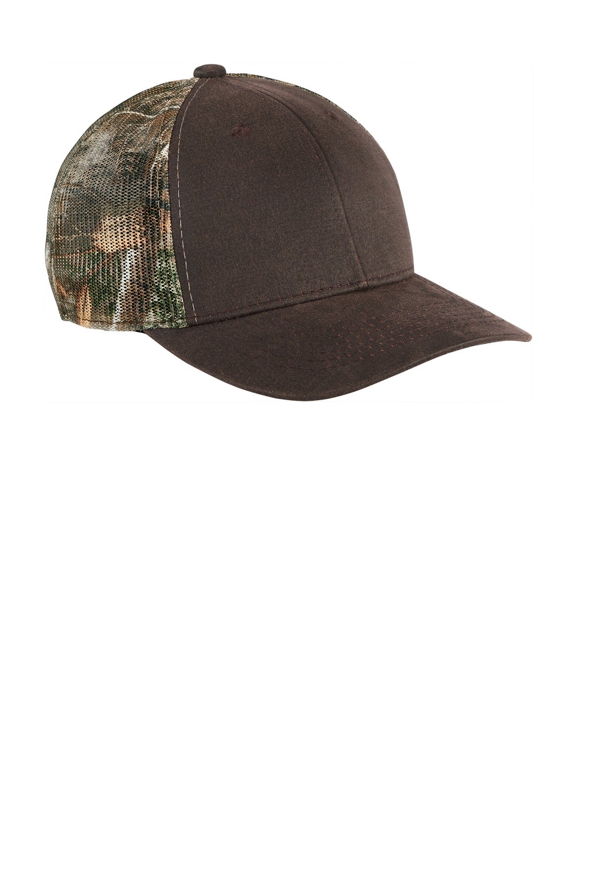 Realtr Edge/Bn Port Authority Pigment Print Camouflage Mesh Back Cap C891