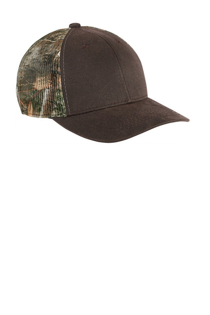 Realtr Edge/Bn Port Authority Pigment Print Camouflage Mesh Back Cap C891