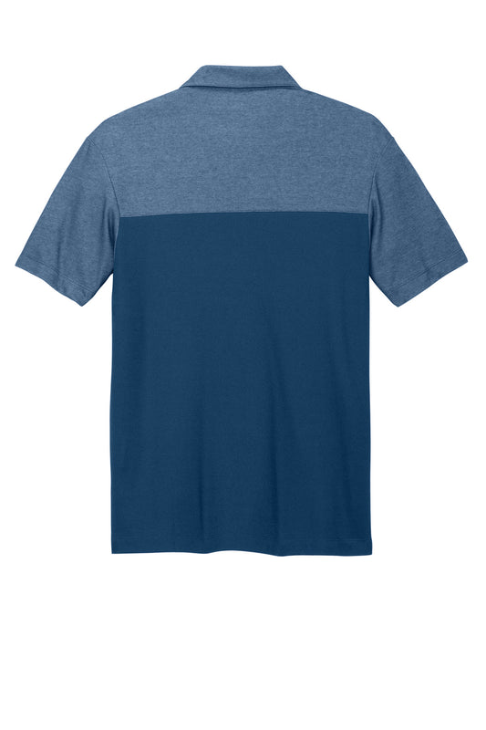 Rear View of AgnB/AgnBH Port Authority Fine Pique Blend Blocked Polo K831