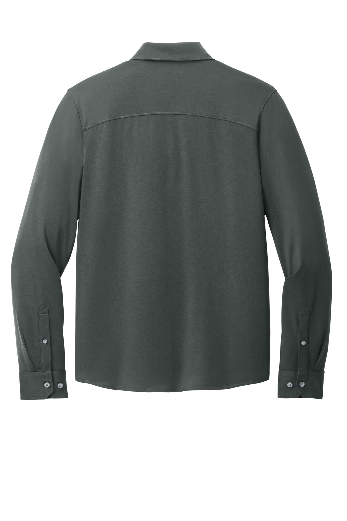 Rear View of AnchorGrey Mercer+Mettle Stretch Jersey Long Sleeve Shirt MM1018