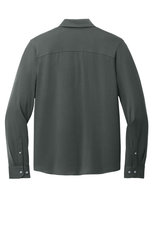 Rear View of AnchorGrey Mercer+Mettle Stretch Jersey Long Sleeve Shirt MM1018