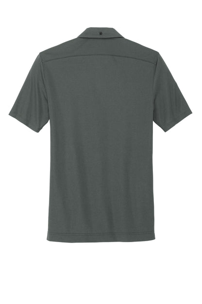 Rear View of AnchorGrey Mercer+Mettle Stretch Pique Full-Button Polo MM1006