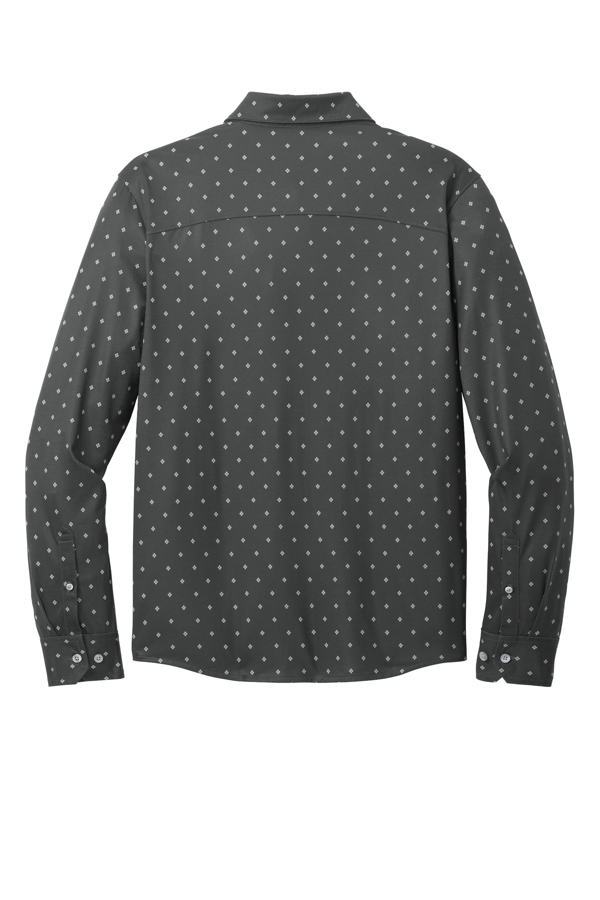 Rear View of AnrGGoDmnd Mercer+Mettle Stretch Jersey Long Sleeve Shirt MM1018