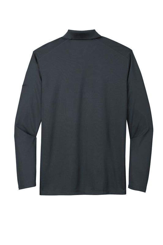 Rear View of Anthracite Nike Dri-FIT Micro Pique 2.0 Long Sleeve Polo NKDC2104