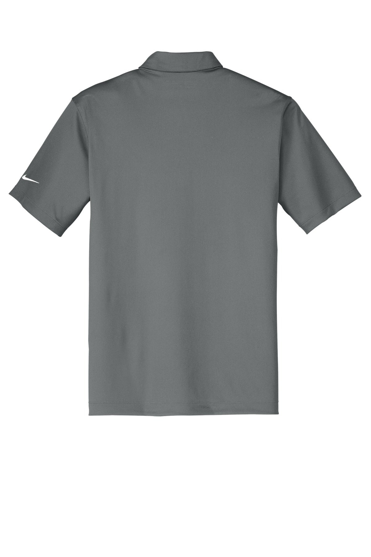 Rear View of Anthracite Nike Dri-FIT Vertical Mesh Polo. 637167