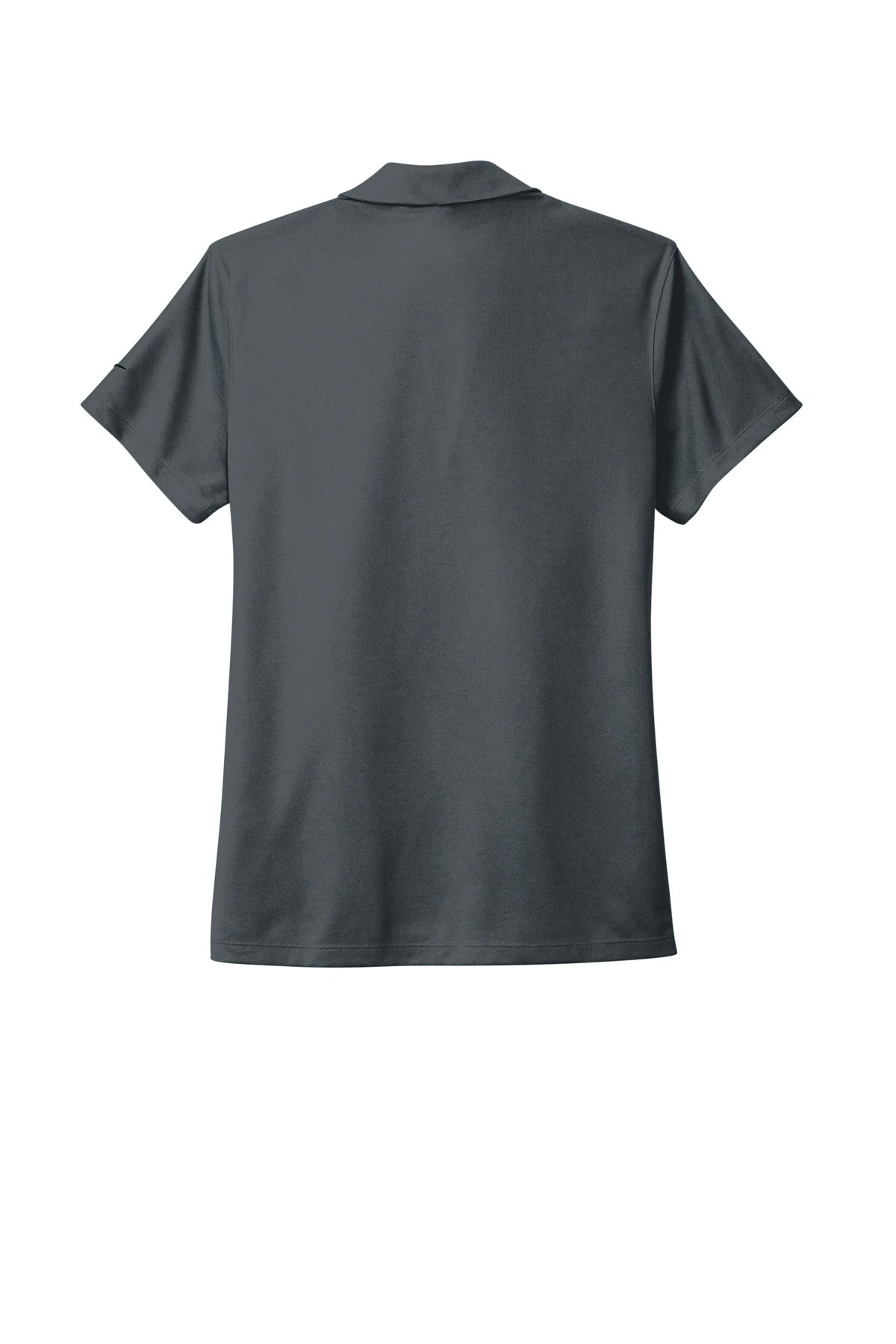 Rear View of Anthracite Nike Women's Dri-FIT Micro Pique 2.0 Polo NKDC1991