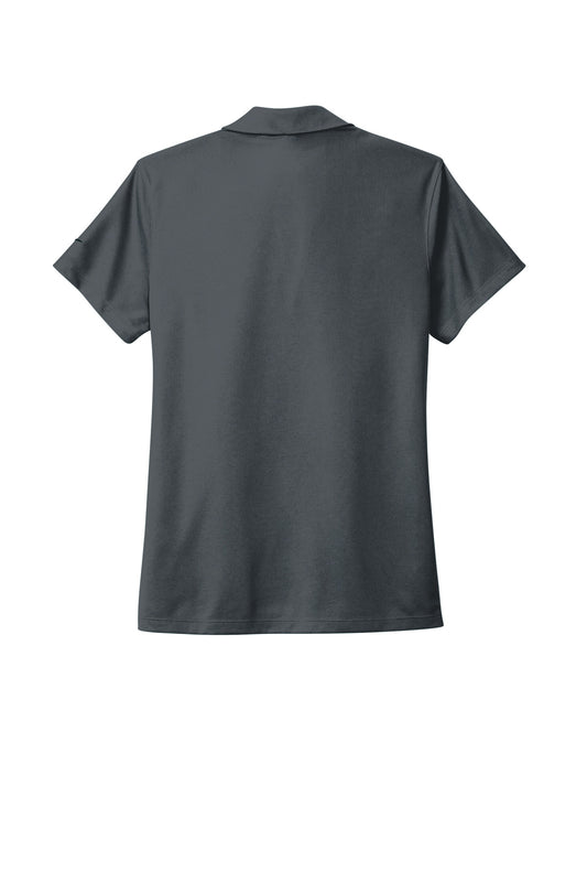 Rear View of Anthracite Nike Women's Dri-FIT Micro Pique 2.0 Polo NKDC1991